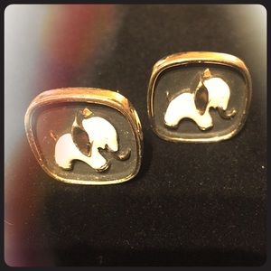 Pink Elephant Cufflinks